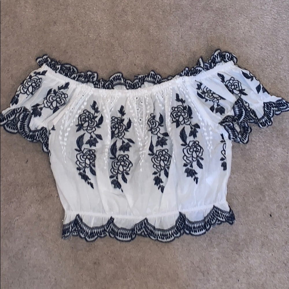 Off the shoulder floral top